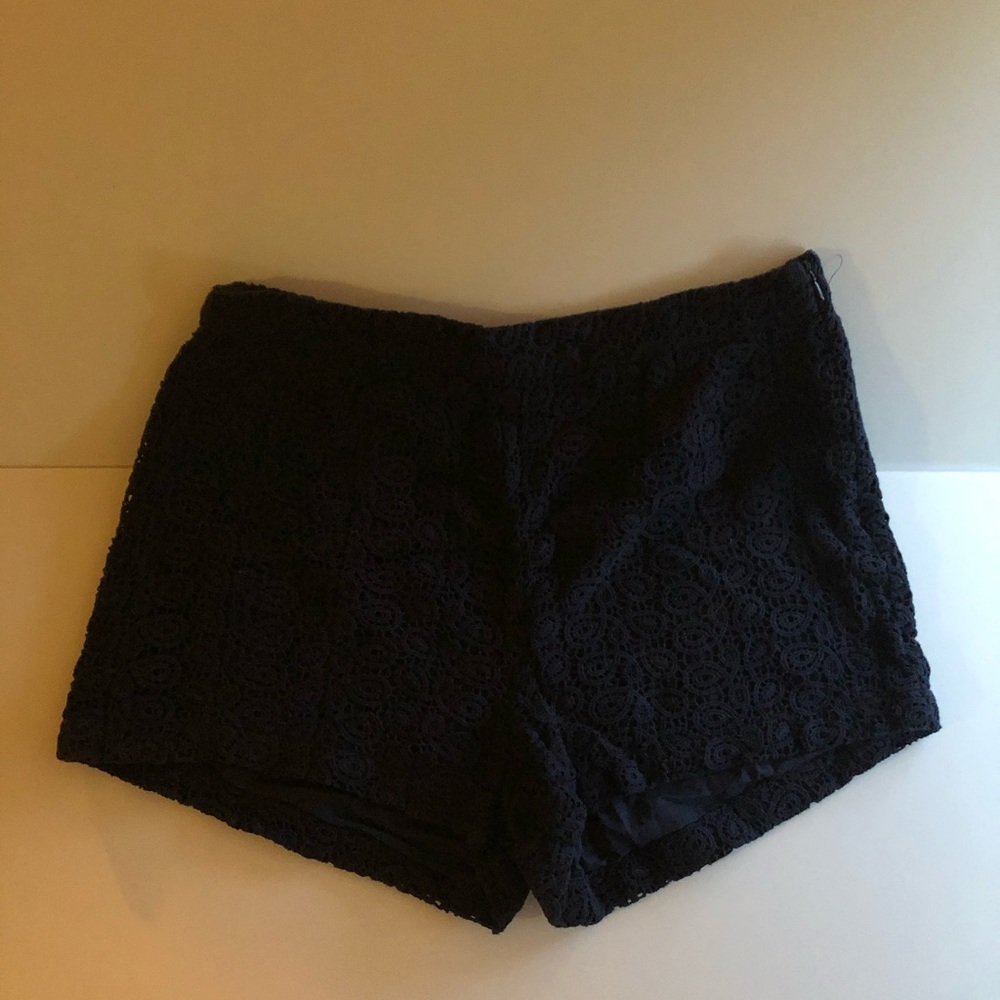 Navy shorts lace style